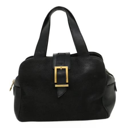 Celine Vintage, Pre-owned Leather Handbag Zwart, Dames, Maat:ONE Size