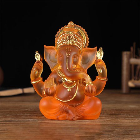 Kirkas Lord Ganesha -patsas Elefantti Hindu Veistos Figuurit Bu