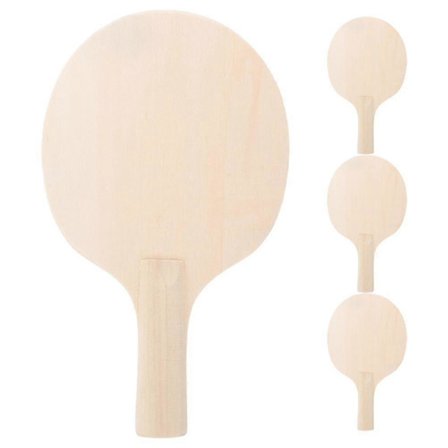 4 Pcs Unpainted Wood Table Tennis Paddles for DIY Painting, Kids & Adults Crafts