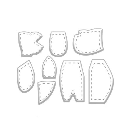 8 STK Minne Hundemal Linjalsett Akrylmalersett 10IN