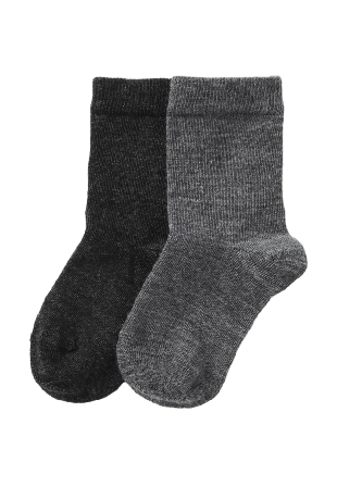 Å KIDS Strumpor i merinoullmix, 2-pack Grå 30/33