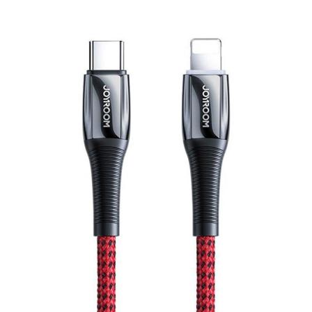 Joyroom Lightning Kabel USB-C 20W 2.4A 1.2m - Röd Röd