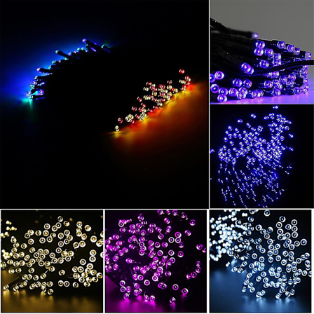 15m 100LED Solcellsdriven LED-ljusslinga Jul