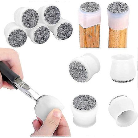 Stolbenbeskyttere, 24 stk. Silikon Stolbenhetter - Møbelfot