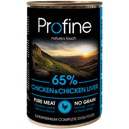 Profine - Våtfôrbokser til hund 65 % kylling med lever 400 g - Hund - Hundefôr & hundemat - Våtfôr & våtmat - ZOO.no
