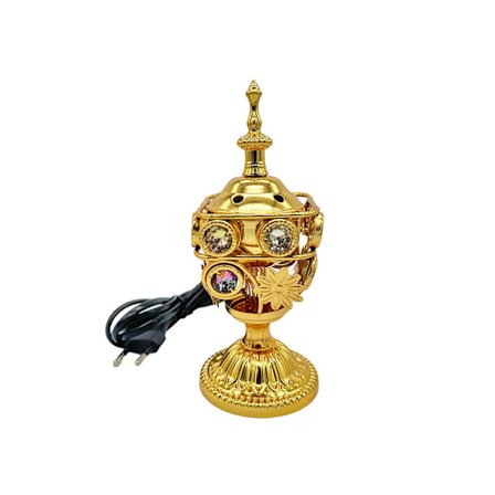 Elegant elektrisk røkelsesbrenner med base, egnet for kontor- og hjemmedekorasjon (EU-plugg)