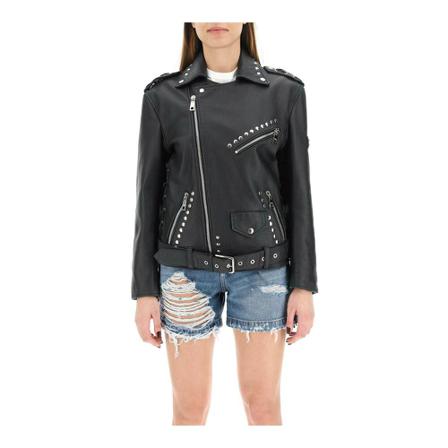 Dolce & Gabbana Leather Jakke Sort, Dame