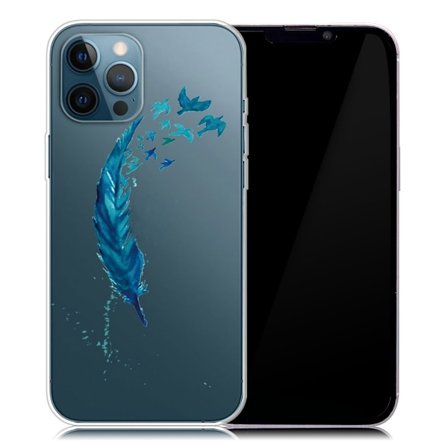 Deco iPhone 13 Pro skal - Blå Fjäder