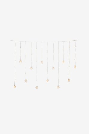 Jotex - Gardinlenke 12 snøkrystaller LED 140 cm Varm hvit - Kjøp Utebelysning hos Jotex