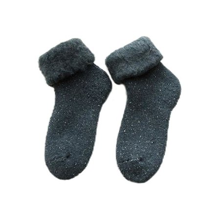 Vinter Varme Tykke Sokker Dame Snøstøvler Mot Kalde Sokker Sovesokker Mørkeblå