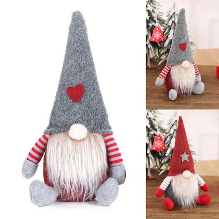 Christmas Gnomes Plysch Santa Doll Dwarf Elf Ornaments Xmas Decal - stock