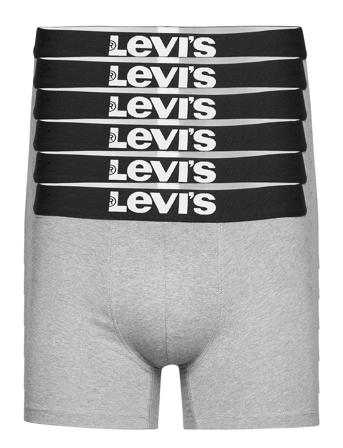 Levis Men Solid Basic Boxer Brief 6 Grey Levi ́s