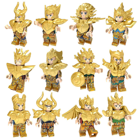 12 Pack Saint Seiya Minifigure Set Mini Action Figure Toys Kids Toy For Birthday Party Xmas Gift
