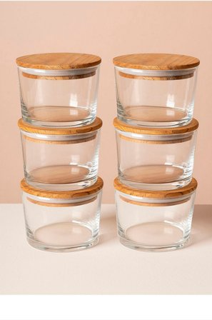 Hermia - Opbevaringsboks-sæt (6 dele) Jane - Gul - Opbevaringsbeholdere - Fra Homeroom