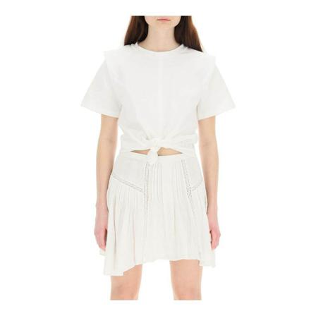 Isabel Marant zelikia tie waist t-shirt Hvid, Dame T-shirts