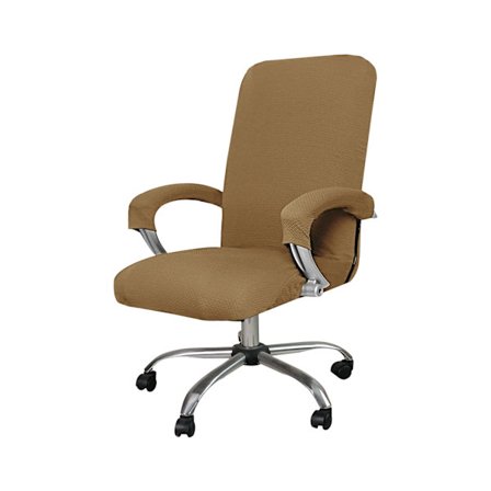 Kontor Drejestol Betræk, Strækbart, Guld Størrelse L