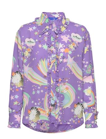 Karencras Shirt Langermet Skjorte Lilla Cras*Betinget Tilbud