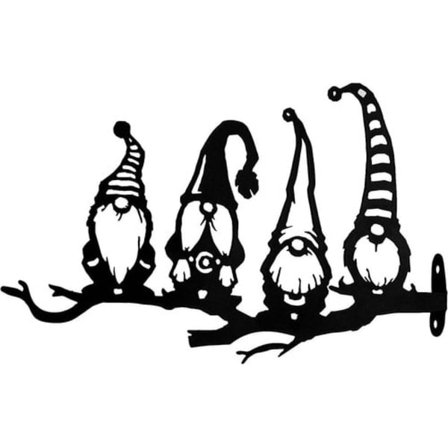 Stål Gren Gnom Dekoration Stål Gnomer Statue Hul Ud Have Gnomer Silhuet til Hjem Have Gård Udendørs Træ Dekoration