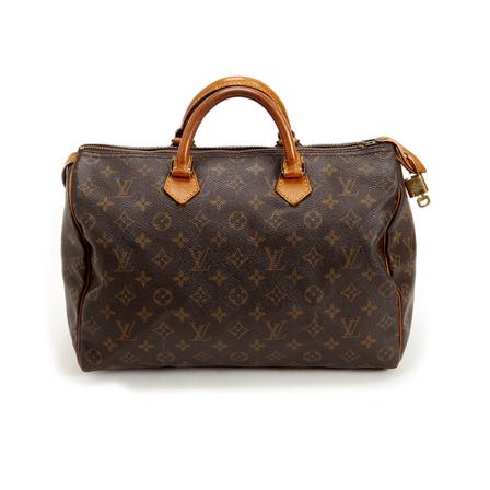 Louis Vuitton Vintage, Pre-owned Speedy 35 Monogram Handbag Bruin, Dames, Maat:ONE Size