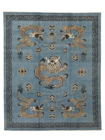 Art Déco Grande Kazak Fine Mongolia Tapete 250X300 Lã