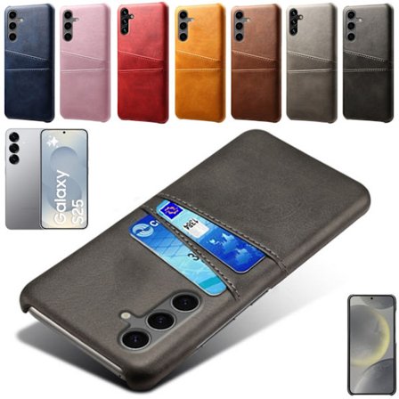 Samsung Galaxy S25 cover 2 kortlommer sort -