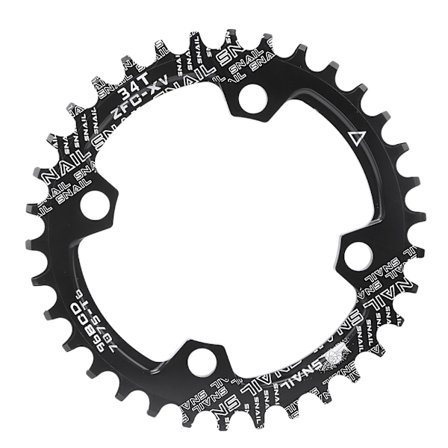 96BCD Cykel Smal Bred Rund Kedjekrans Reparationskedjekrans för Mountainbike 34T