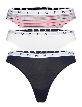 3P Thong Stringit Alusvaatteet Valkoinen Tommy Hilfiger