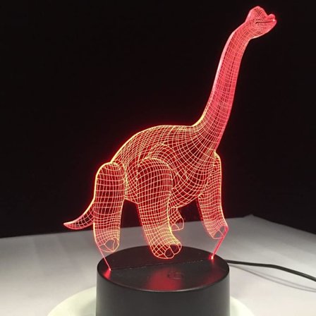 Dinosaur Novelty Lampe Dyr 3D Lampe Led Fargerik Atmosfære Berøringssensor Nattelys Akryl Gravering Figur Kreativ GIFS