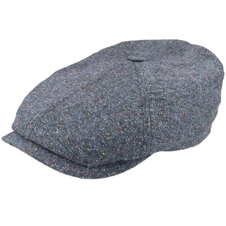 Stetson - Blå flatcap Keps - 6-panel Cap Donegal Blue Flat Cap @ Hatstore