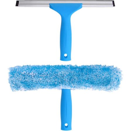 Professionel Vindue Squeegee med Mikrofiberbørste, Bredde 25 cm