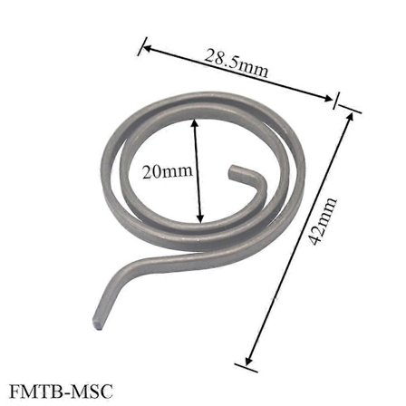 Dørhåndtags udskiftningsfjedre 5 stk. Sorte Slidstærke FMTB-MSC