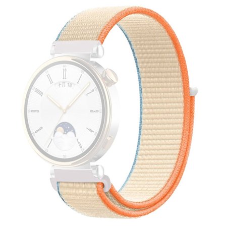 Huawei Watch GT 4 41mm / Garmin Venu 3S Watch Band 18mm Nylon Loop Adjustable Wrist Strap - Beige
