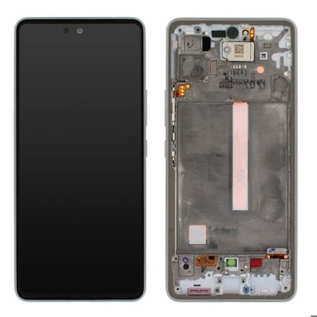 Koko näyttö - SAMSUNG - A53 5G - Super AMOLED 6,5 tuumaa - Valkoinen runko - 100% toimiva