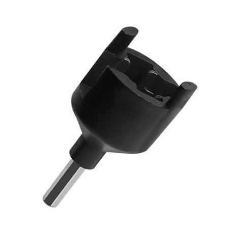 2 stk. elektrisk hegnsisolator med skruechuck, gør isolatoren hurtigere og nemmere at installere uden manuel skruning (sort)