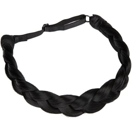 Syntetisk Hår Flettet Hodebånd Klassisk Tykk Bred Flettet Flette Elastisk Stretch Hårstykke Kvinner Jente Skjønnhetstilbehør