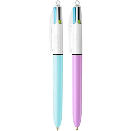 BIC Kulpenna 4 Colours Fun 1,0mm Bläck: blå, grön, rosa, lila - Lyreco - Kontorsmaterial - Pennor - Kulpennor