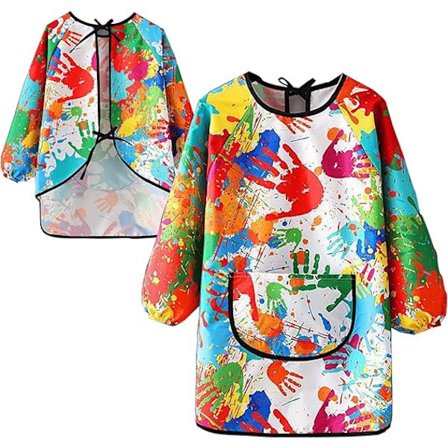 1 kpl Lasten Vedenkestävä Taiteilijan Takki, Tytöt Pojat Pitkähihainen Taskulla Maalaamiseen Leivontaan