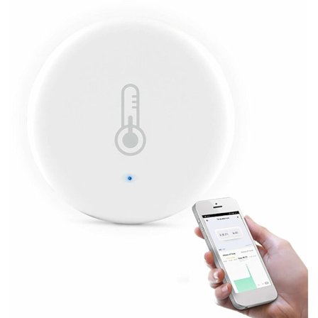 Smart termometer hygrometer, innendørs fuktighetstemperatursensor med appvarsling via Tuya-app / Smart Life Gateway (1 stk)