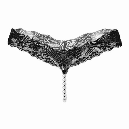 Lace Panties For Sex Open Crotch Briefs With Pearls Women Underwear