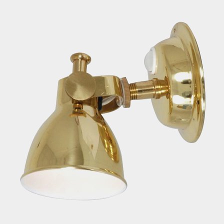 Lámpara de mamparo, latón lacado, halógena, 12 V, 10 W