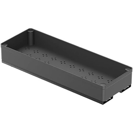 Svart Utrekkbar Kjøkkenskuffe, Utrekkbar Oppbevaringsskuffe for Kjøkkenskap, Organizer for Vaskeskap på Kjøkken og Bad, Krydderflaskeholder