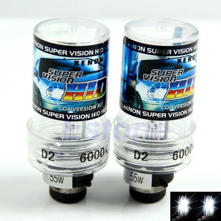 2 kpl D2S 6000K 55W HID Xenon -vaihtoautopolttimot UUSI