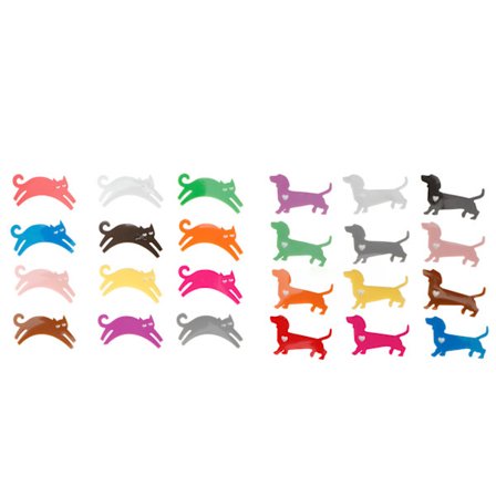 24 stk. Silikone Kat Hund Dyreform Vinglas Markør Drikke Kop Identifikator Fest Kop Skilt