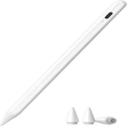 Pekpenna kompatibel med iPad 2018-2023, Handflatsavvisning/Tiltkänslighet/Magnetisk iPad-penna