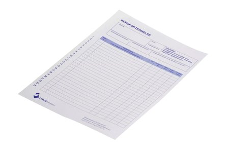 Stansefabrikken Selvklebende kursfortegnelse (1- 24)