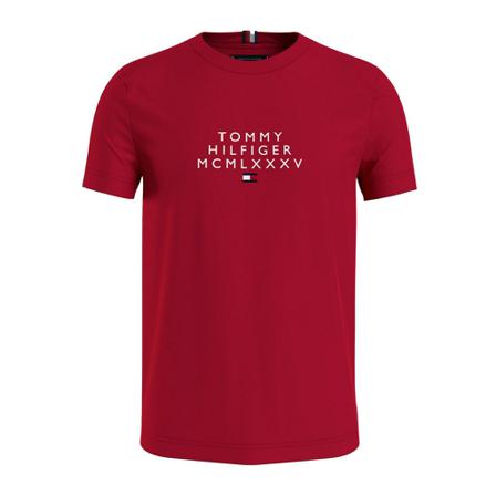 Tommy Hilfiger Mw0Mw24964Xlg T-shirt Rød, Herre T-shirts
