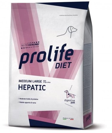 Prolife Hepatic Diet Cibo Secco Per Cani Taglia Media/Grande