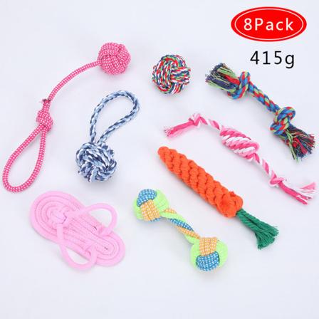 Tauleke for hunder, 8-pakke interaktivt hundeleketøy, tyggeleke, hundeaccessoirer