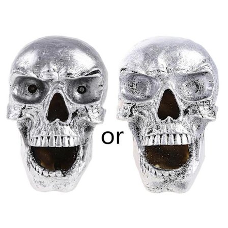 Halloween Dekorationslampa Retro Dödskalleformad Strålkastare Spotlight för Motorcykel Stark LED-Lampa Tillbehör