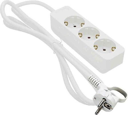 GRENUTTAK 3-VEIS MED JORD 1M HVIT